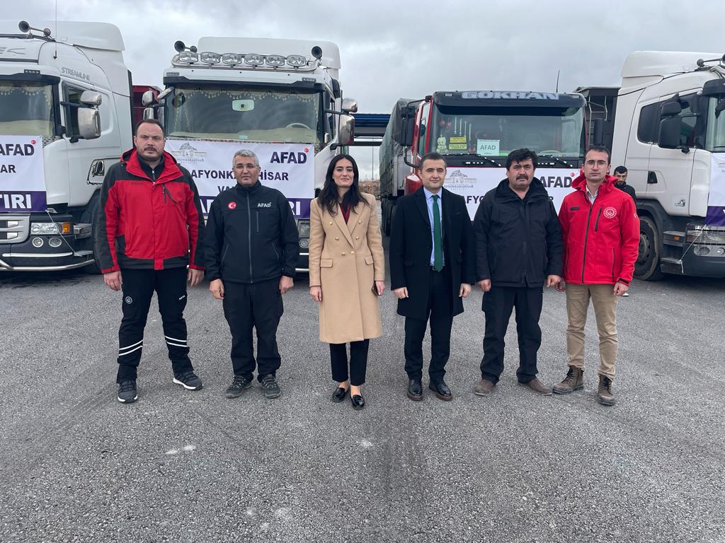 Afyonkarahisar’dan 6 Şubat’ta meydana gelen Kahramanmaraş merkezli depremlerden etkilenen illere