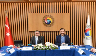 TOBB Başkanı M.Rifat Hisarcıklıoğlu ve birlik yönetimiyle bir araya gelen