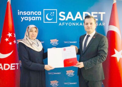 Saadet Partisi Afyonkarahisar Kadın Kolları’ndan 2 isim milletvekili aday adaylığını