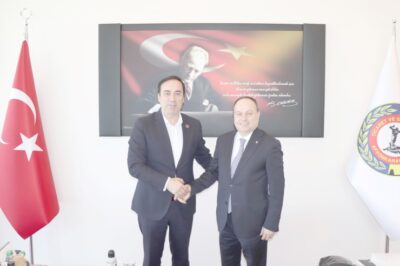ATİK Genel Başkanı Aziz Şahin, ATSO Yönetim Kurulu Başkanı Hüsnü