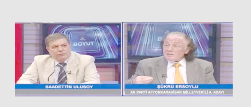 Kanal 3’te Saadettin Ulusoy’un hazırlayıp sunduğu 3.Boyut programına konuk olan