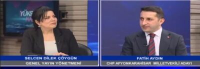 Kanal 3 ekranlarında Megabirlik Genel Yayın Yönetmeni Selcen Dilek Çöygün’ün