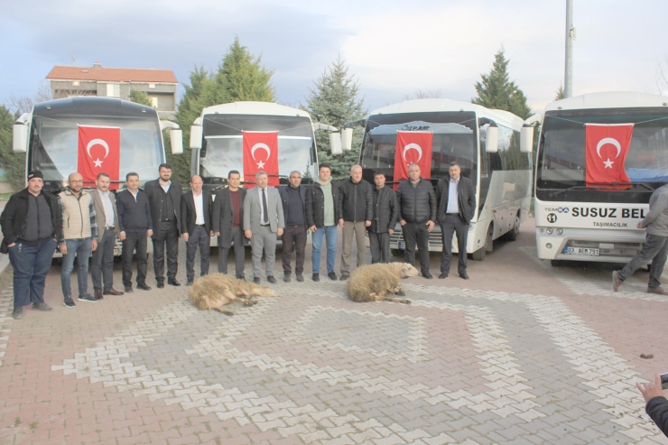 Susuz Belediyesi toplu ulaşımda kullanılmak üzere 4 otobüsü daha araç