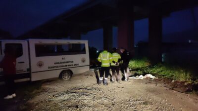 Gebze-Orhangazi-İzmir Otoyolu, Gemlik Viyadüğü’nde meydana gelen trafik kazasında kumaş yüklü