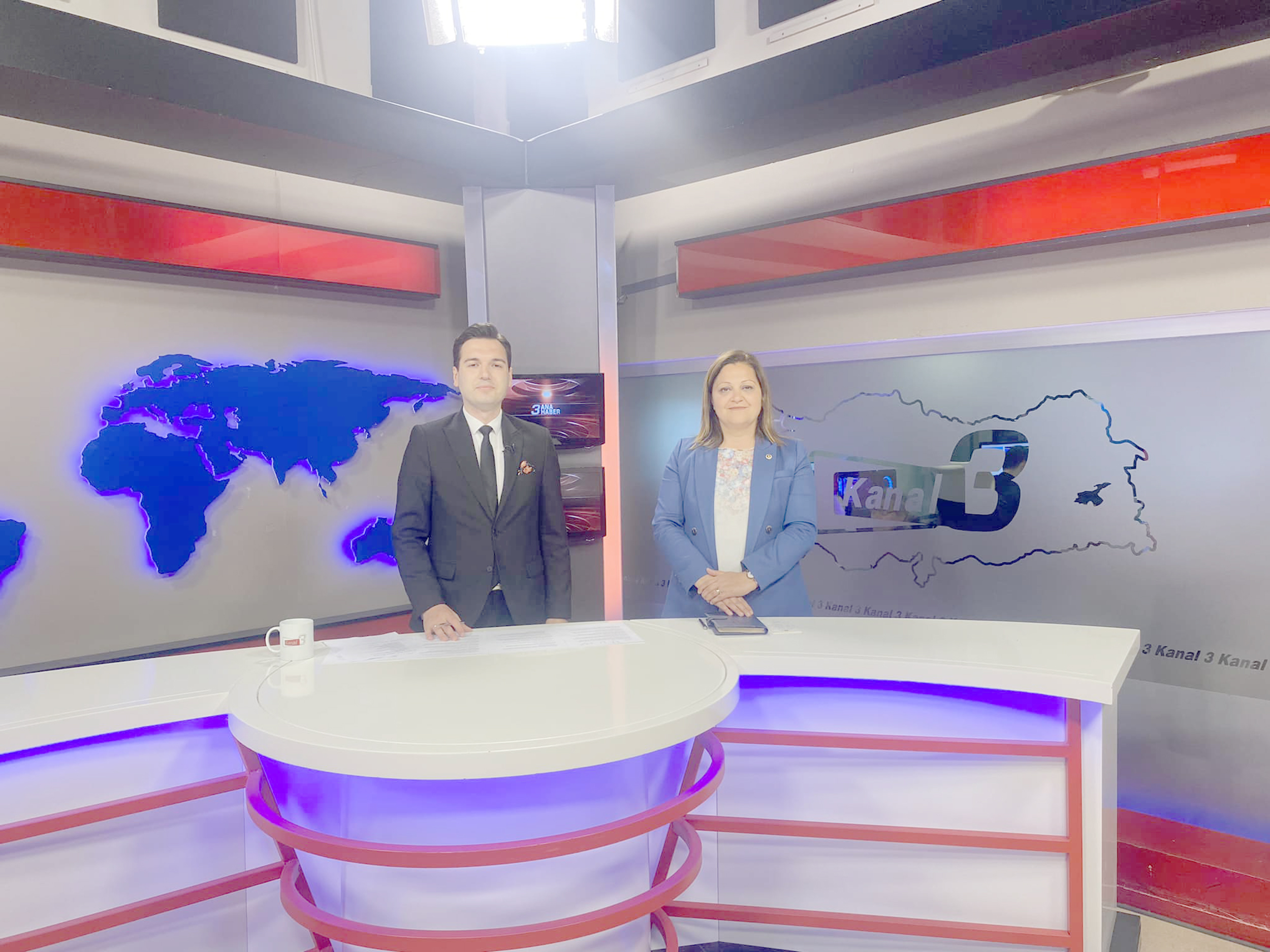 Kadir Kaplan sunduğu Kanal 3 Ana Haber Bülteni’ne konuk olan