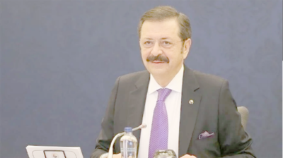 Türkiye Odalar ve Borsalar Birliği (TOBB) Başkanı Rifat Hisarcıklıoğlu, yazılı