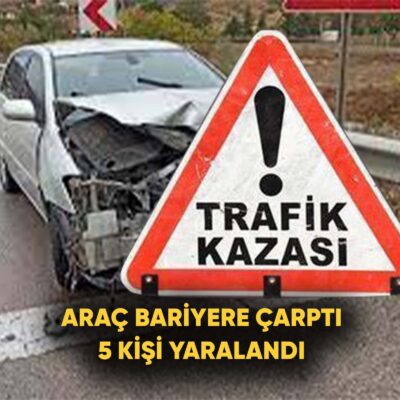 Afyonkarahisar’da kontrolden çıkan otomobilin bariyerlere çarpması sonucu meydana gelen kazada