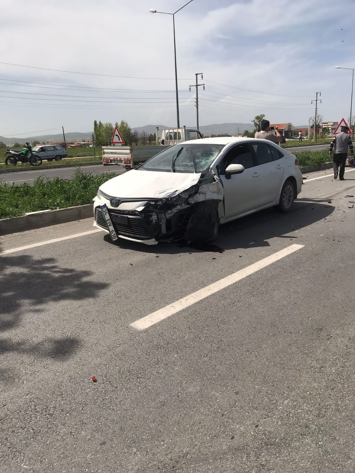 AFYONKARAHİSAR (AA) – Afyonkarahisar'ın Bolvadin ilçesinde motosikletin otomobile çarpması sonucu