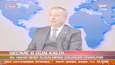 İYİ Parti Afyonkarahisar Milletvekili adayı Hakan Şeref Olgun, Kanal 3’te