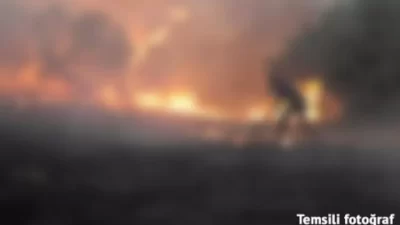 Afyonkarahisar 2.organize sanayi bölgesinin arka tarafında bulunan otluk alanda bilinmeyen