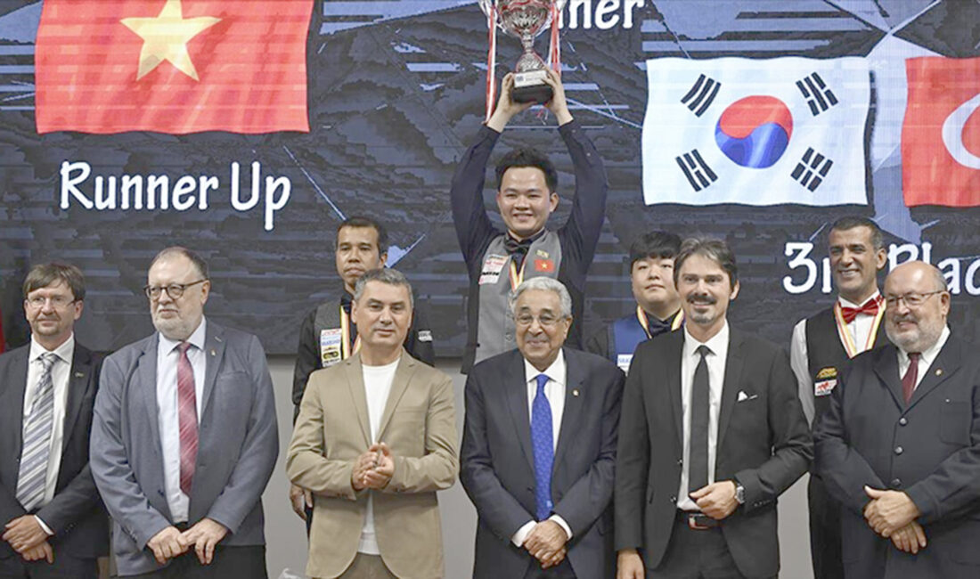 Ankara’da düzenlenen 3 Bant Dünya Bilardo Şampiyonası tamamlandı. Türkiye Bilardo