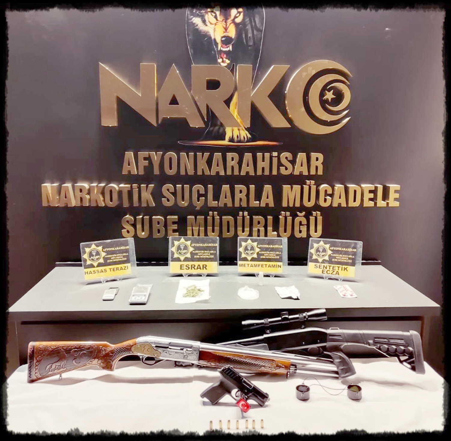   Afyonkarahisar Emniyet Müdürlüğü’ne bağlı Narkotik Suçlarla Mücadele Şube Müdürlüğü