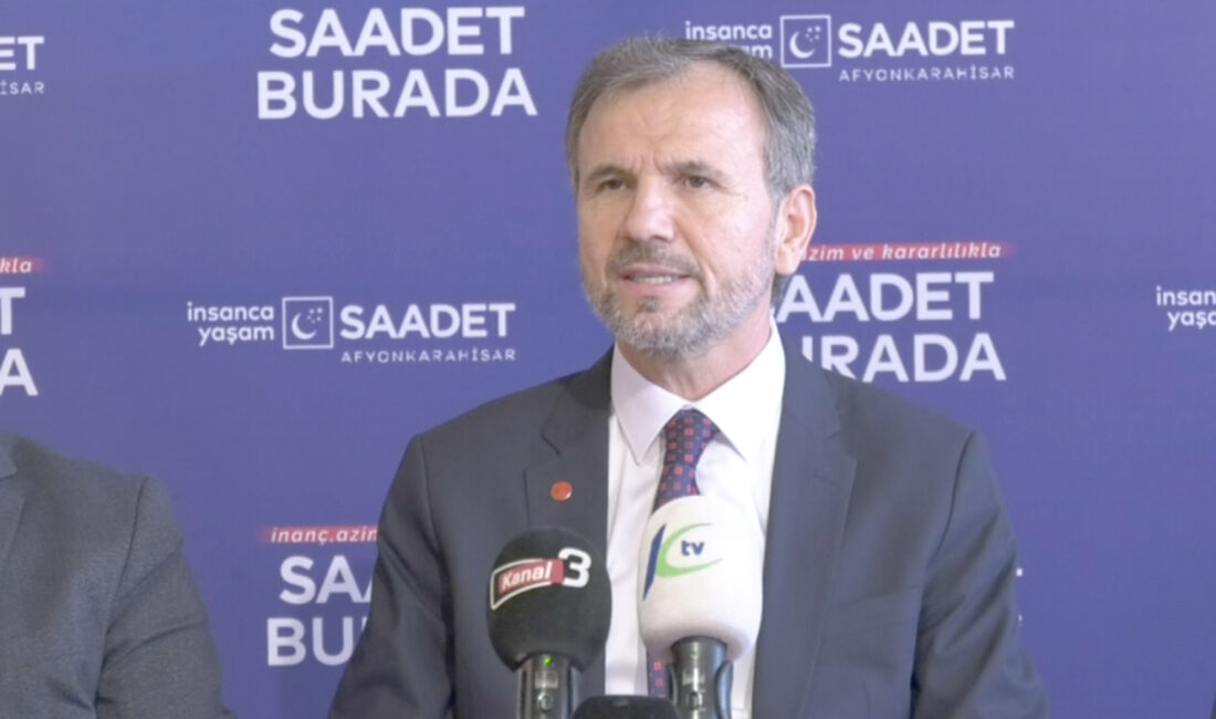 Afyonkarahisar’da basın mensuplarıyla buluşan Saadet Partisi Ankara Milletvekili ve Parti