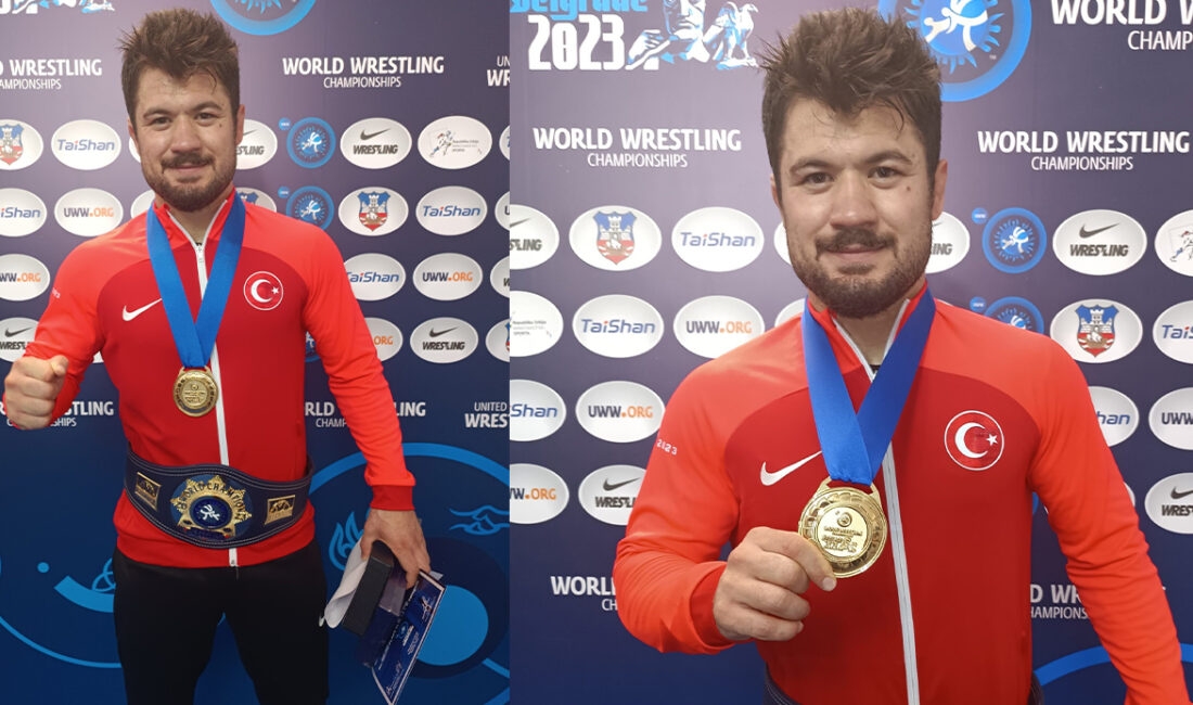 Dünya Güreş Şampiyonası grekoromen stil 87 kilo finalinde Ali Cengiz,
