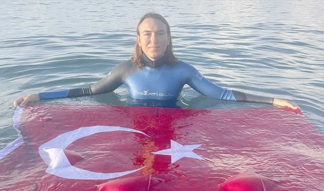 Serbest dalış sporcusu Necati Gül, Güney Kıbrıs Rum Kesimi’nde düzenlenen
