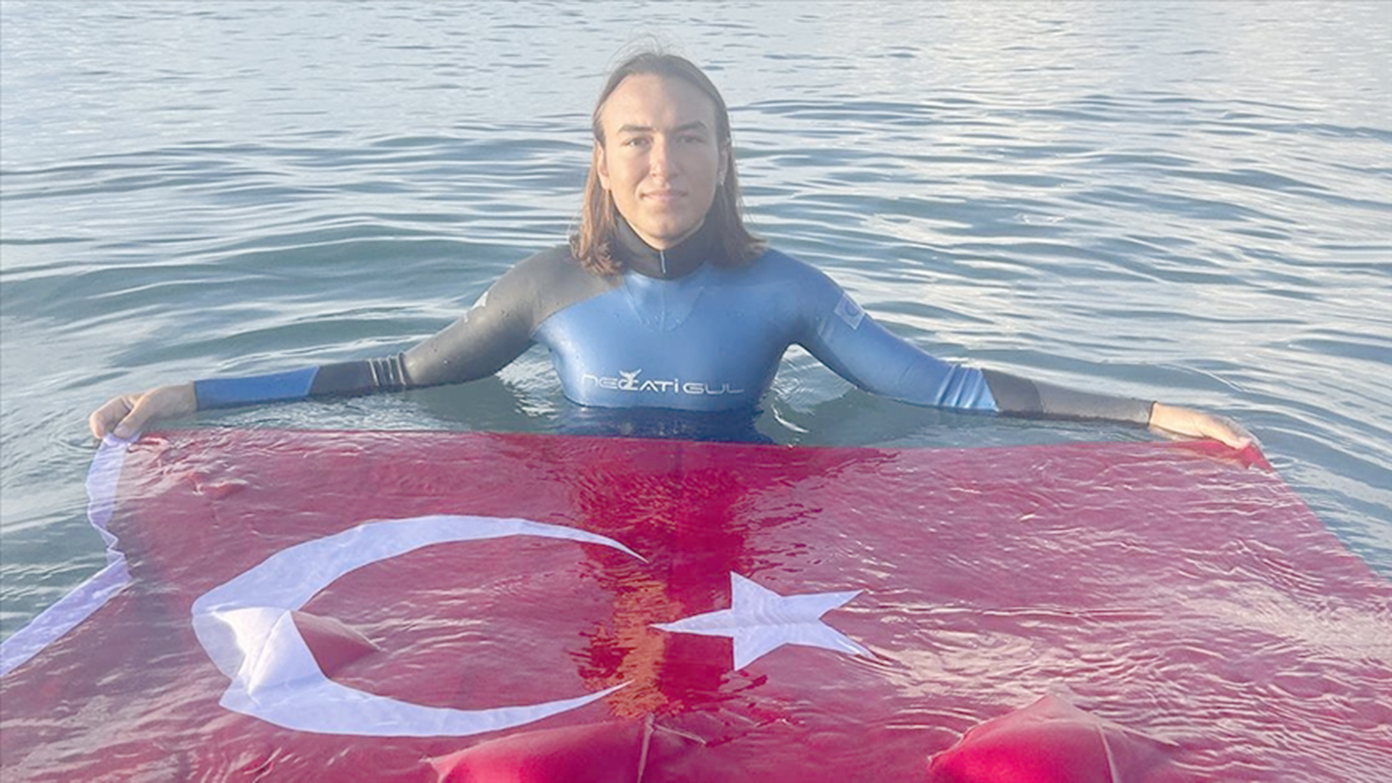 Serbest dalış sporcusu Necati Gül, Güney Kıbrıs Rum Kesimi’nde düzenlenen