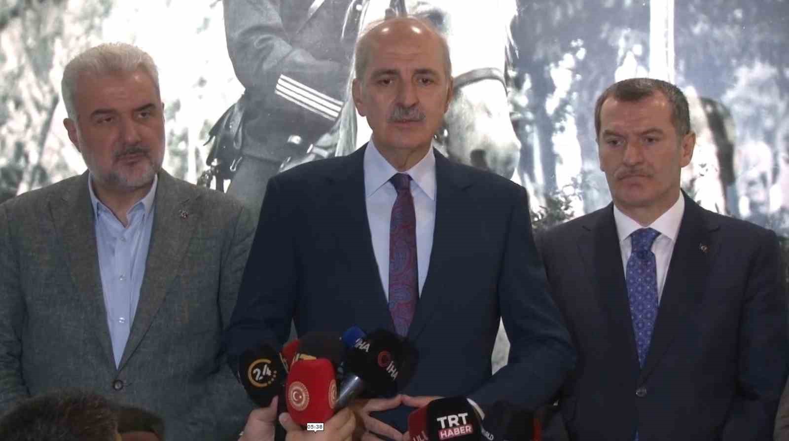 Türkiye Büyük Millet Meclisi (TBMM) Başkanı Numan Kurtulmuş, İsrail’in Filistin’e