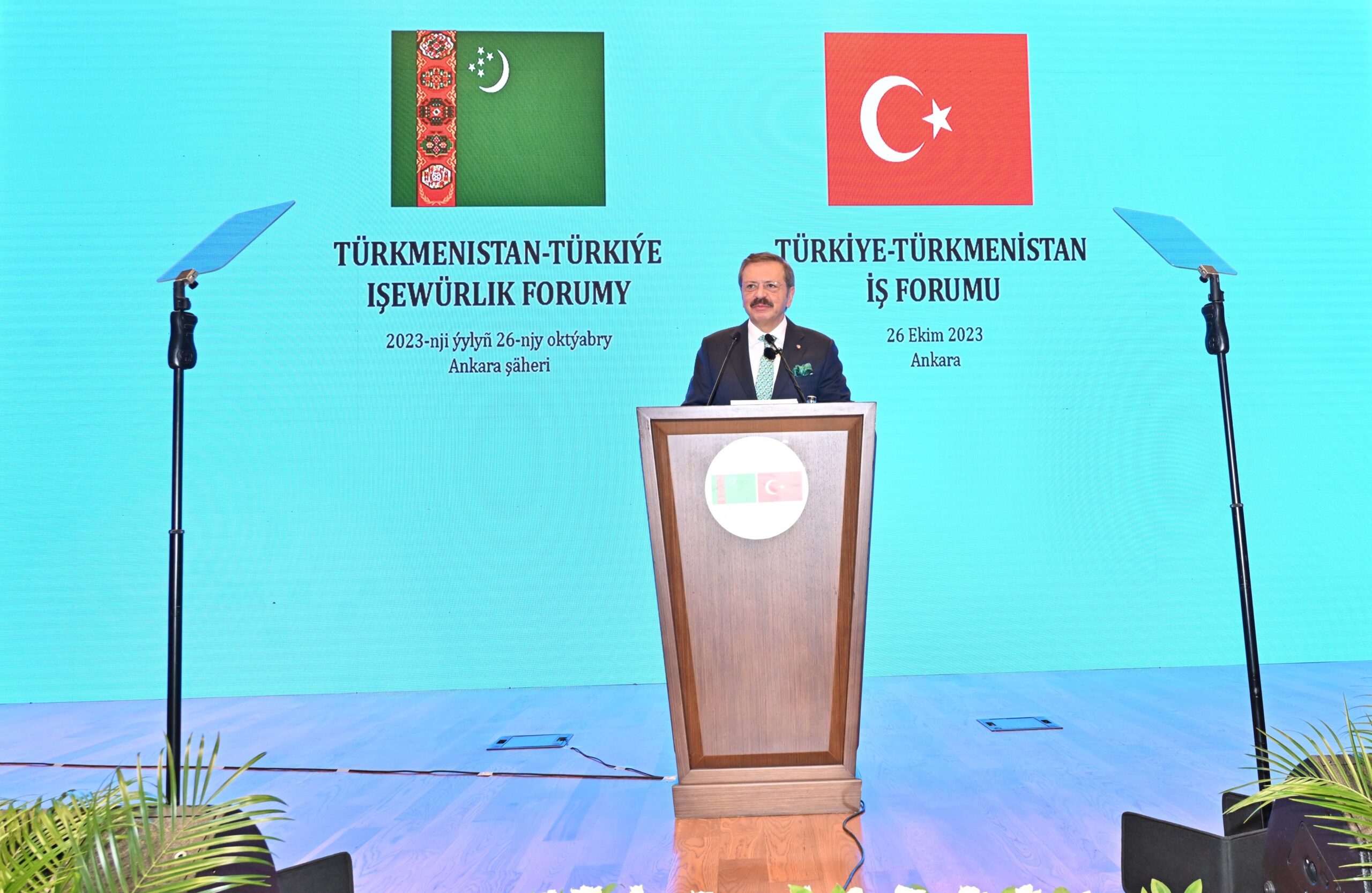 Türkiye-Türkmenistan İş Forumu’nda konuşan Türkiye Odalar ve Borsalar Birliği Başkanı