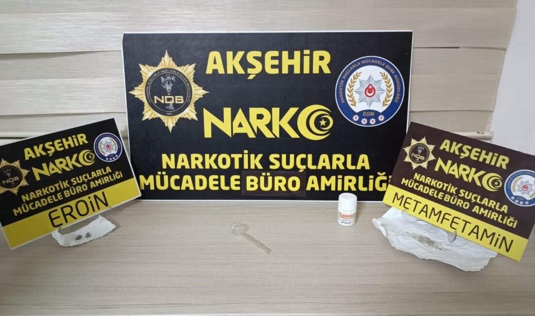 Konya’nın Akşehir ilçesinde uygulama yapan polisleri görüp kaçan ve yaşanan