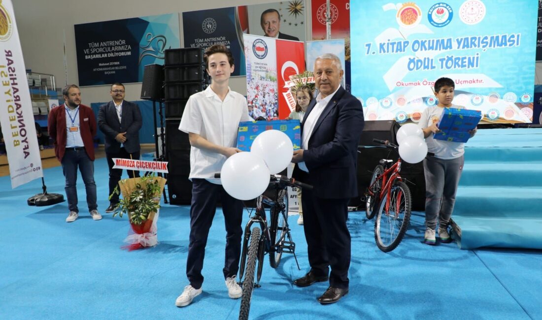 Afyonkarahisar’da gerçekleştirilen Ödüllü Kitap Okuma yarışması sona erdi. Yarışmada dereceye