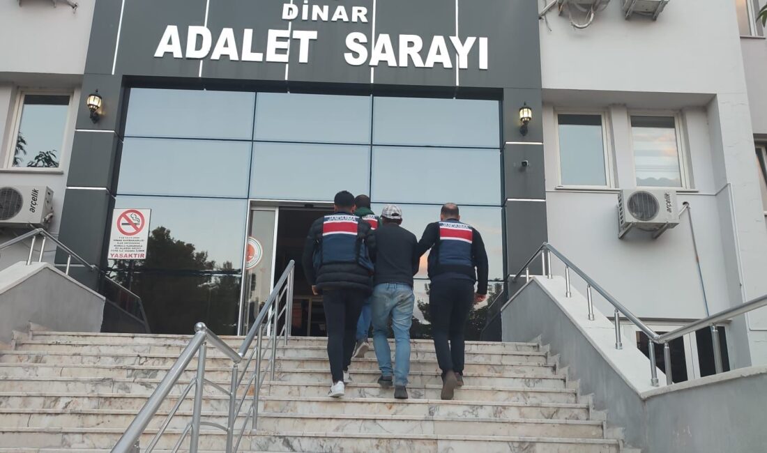 Aranan şahıs arazide yakalandı Afyonkarahisar’ın Dinar ilçesinde işlediği 4 ayı suçtan 19 yıl 27