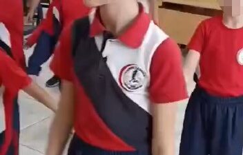 Afyonkarahisar’da bir ilkokulda 29 Ekim Cumhuriyet Bayramı kutlamaları için hazırlanan