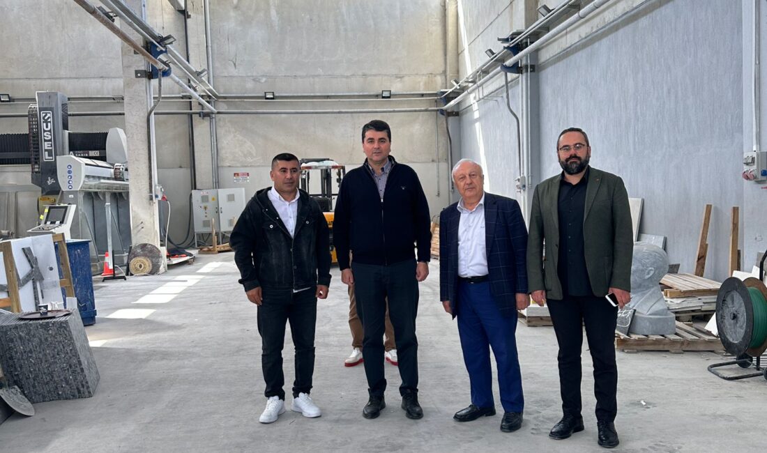 İscehisar ilçesinde bulunan Mermer Akademisi’ni ziyaret eden Demokrat Parti Genel
