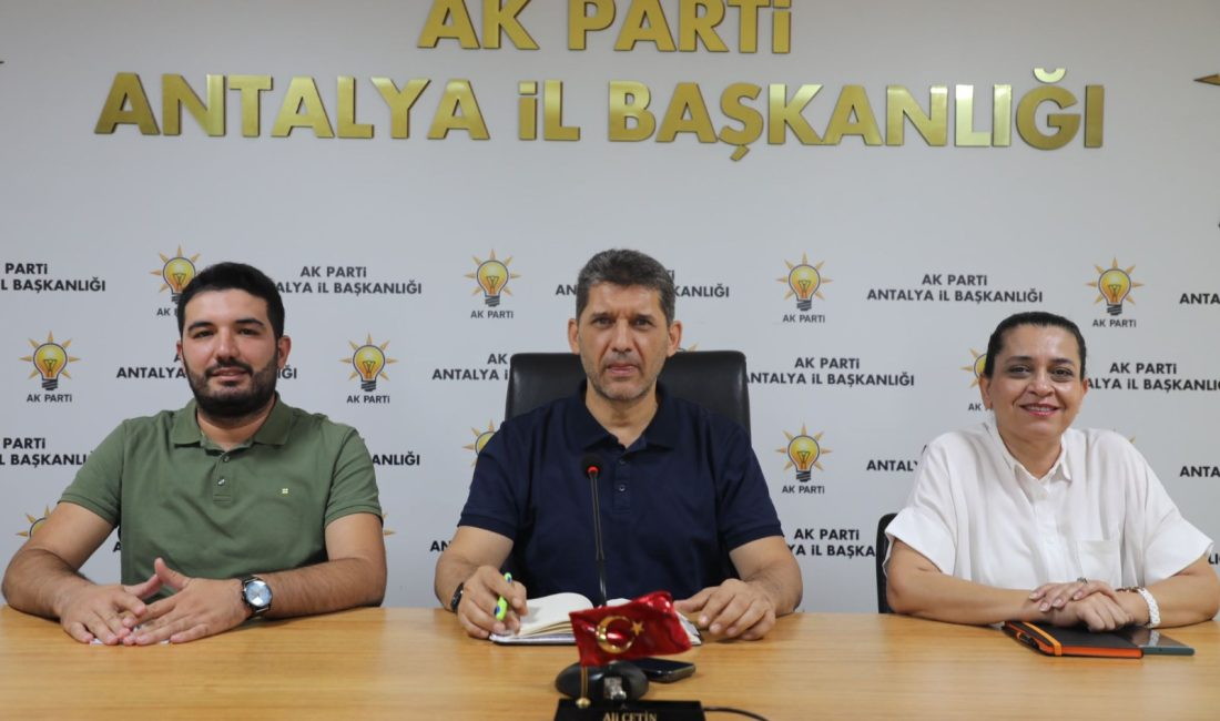 AK Parti Antalya İl Başkanı Ali Çetin, partisinin 4. Olağanüstü