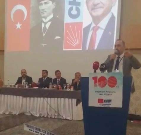 CHP Afyonkarahisar İl Başkanlığı Seçimli Kongresinde Dinar ilçe başkanı Ali