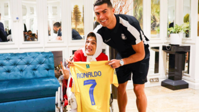 Al Nassr forması giyen Cristiano Ronaldo, İran ziyareti sırasında engelli