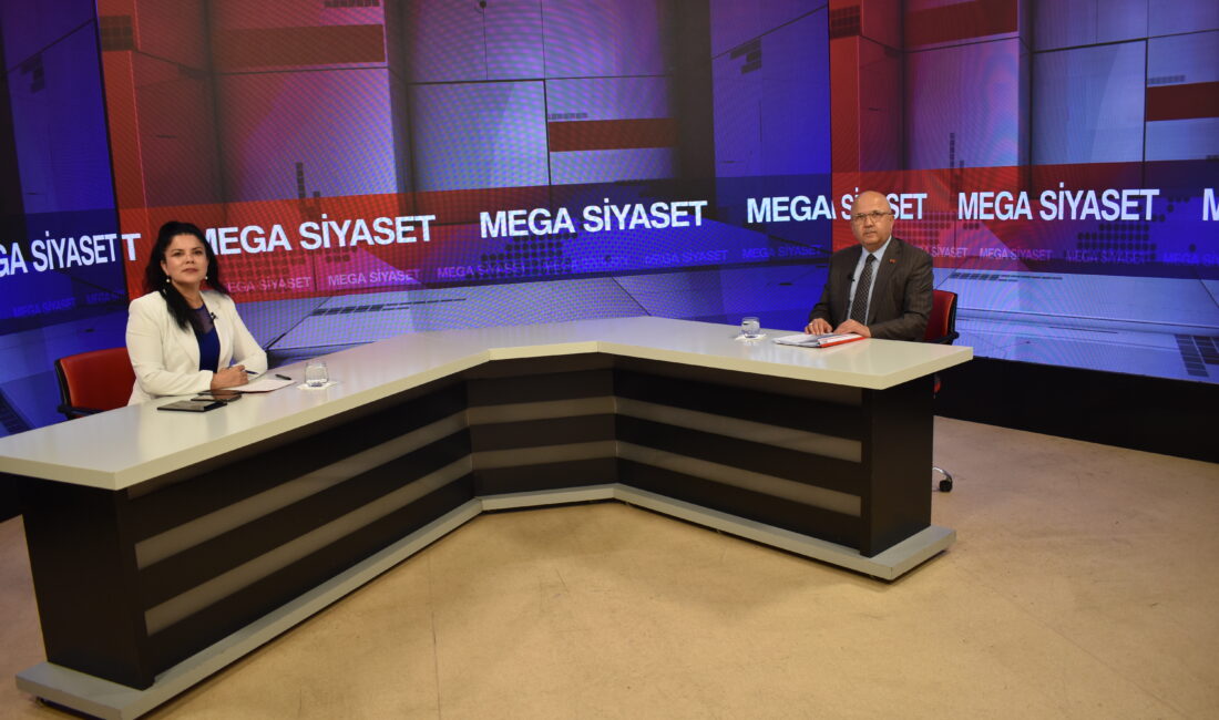 Kanal 3 ekranlarında Megabirlik Genel Müdürü Selcen Dilek Çöygün’ün sunduğu