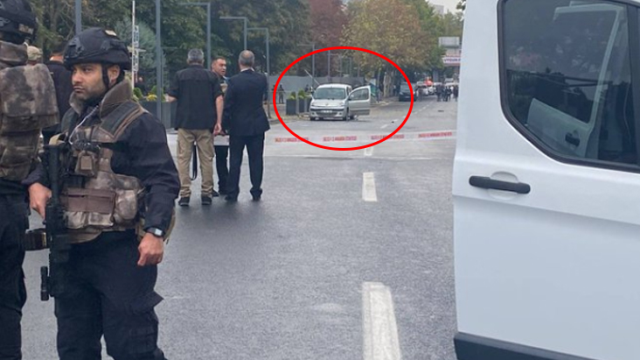 Ankara’da İçişleri Bakanlığı Emniyet Genel Müdürlüğü giriş kapısı önüne bombalı