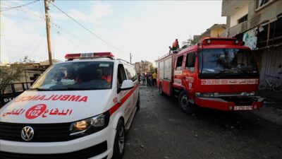 Gazze’deki İçişleri Bakanlığı, Nusayrat Mülteci Kampında bulunan bir camiye düzenlenen