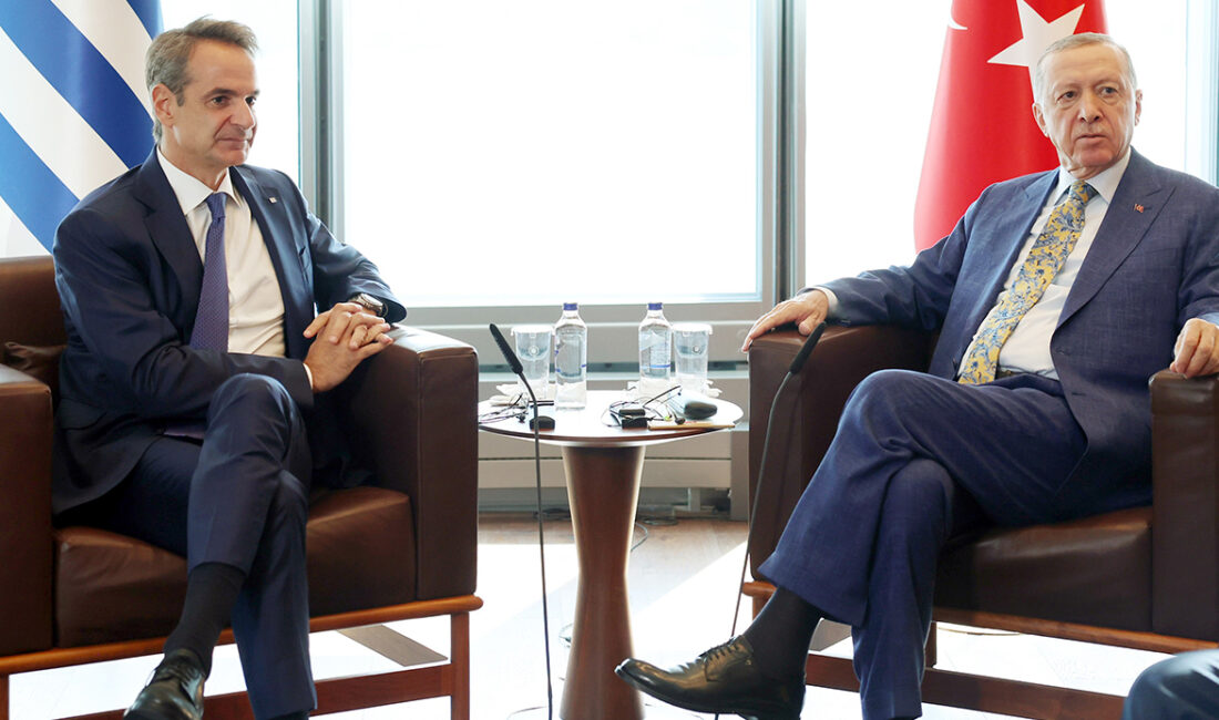 Yunanistan Başbakanı Kyriakos Miçotakis, Cumhurbaşkanı Recep Tayyip Erdoğan ile Aralık