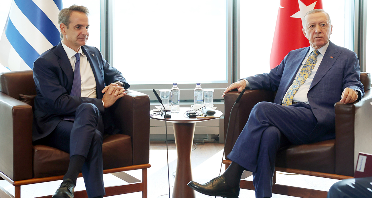 Yunanistan Başbakanı Kyriakos Miçotakis, Cumhurbaşkanı Recep Tayyip Erdoğan ile Aralık