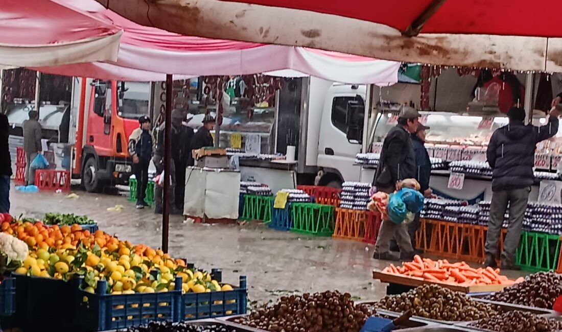 Afyonkarahisar’ın Şuhut ilçeden aniden bastıran sağanak yağışı ile şiddetli rüzgar