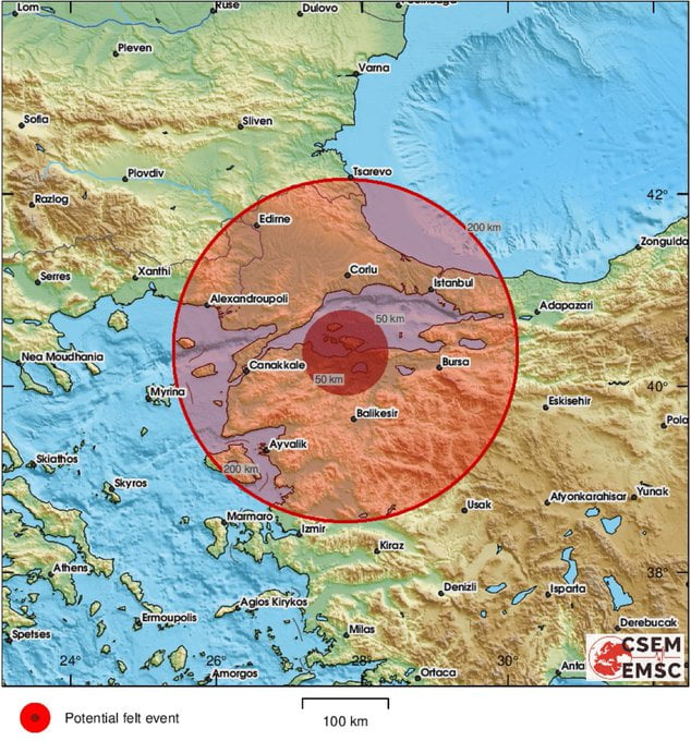 #SONDAKİKA | Marmara Denizi’nde 4.2 Büyüklüğünde Deprem oldu!
