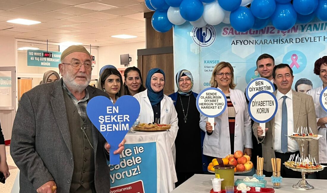 Afyonkarahisar devlet hastanesi 14 Kasım dünya diyabet günü kapsamında halkı