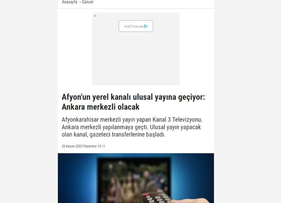 internet haber sitesi olarak faliyet gösteren artıgerçek.com haber sitesi Kanal3’ü