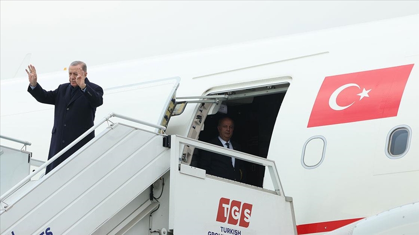 Cumhurbaşkanı Recep Tayyip Erdoğan, özel uçak “TUR” ile saat 10.00’da
