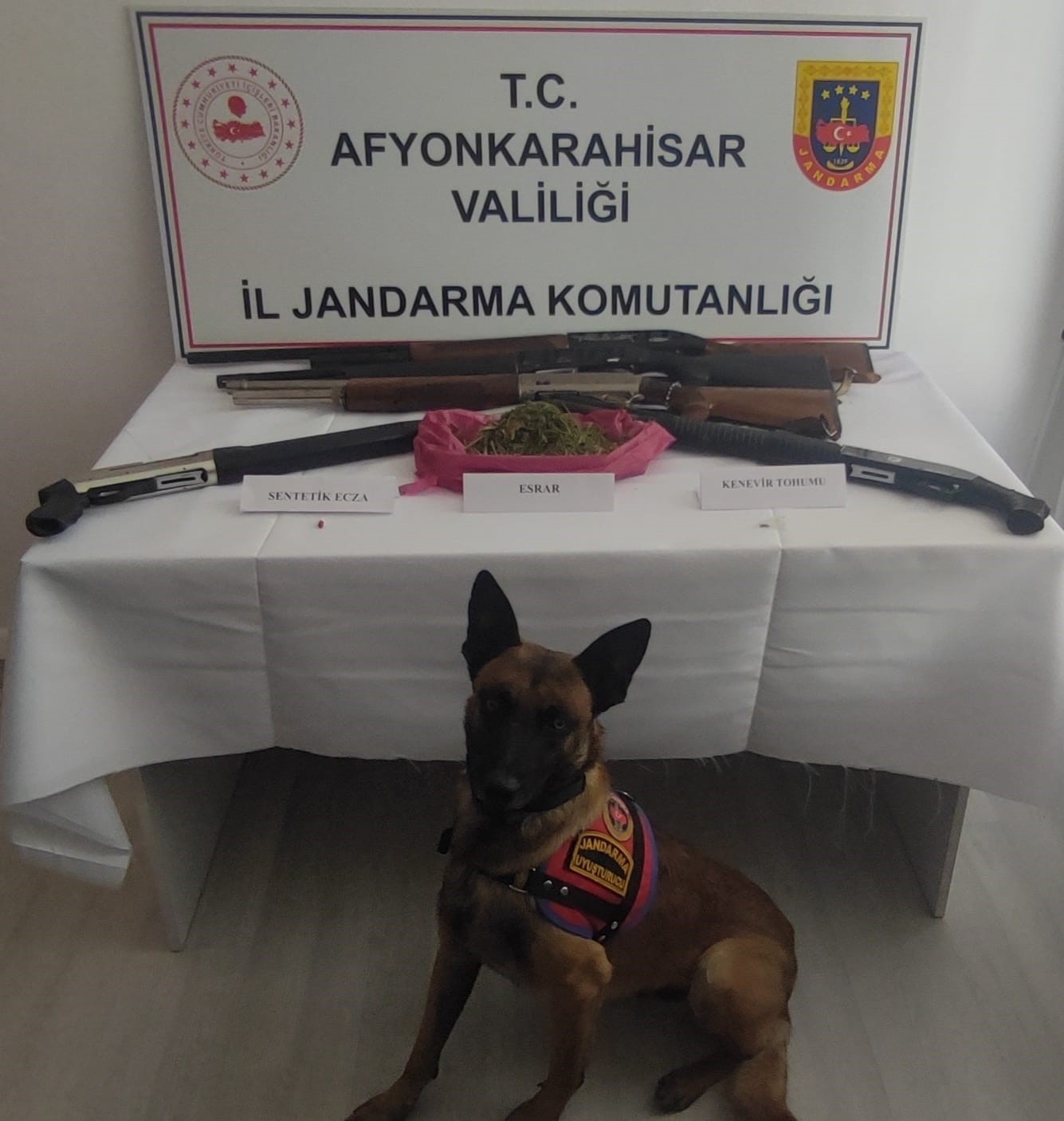 Afyonkarahisar’da uyuşturucu satışı yaptığı iddia edilen şahsın evine jandarma tarafından