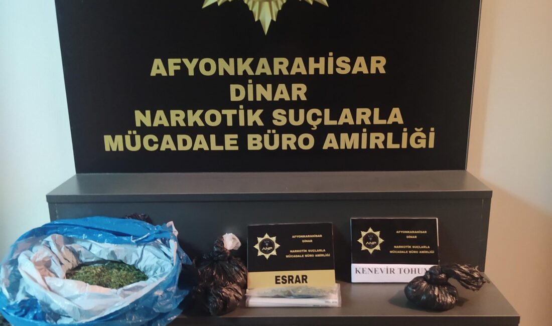Afyonkarahisar’ın Başmakçı ilçesinde polis tarafından iki eve yapılan baskında 528