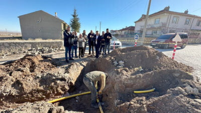 Emirdağ Belediye Başkanı Serkan Koyuncu Adaçal Mahallesi doğalgaz devreye alma