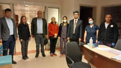 Dinar’da sağlık kuruluşlarını ziyaret eden İl Sağlık Müdürü Serhat Korkmaz,