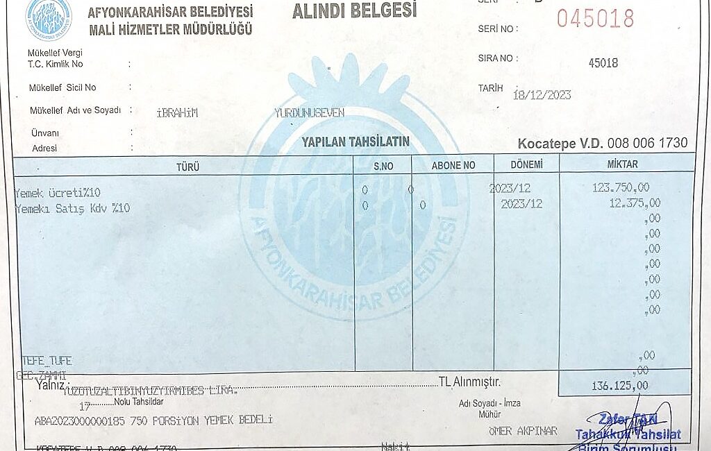Afyonkarahisar Belediyesi’nden, İYİ Parti Afyonkarahisar Milletvekili Hakan Şeref Olgun’un, Afyon