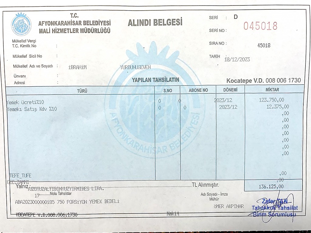 Afyonkarahisar Belediyesi’nden, İYİ Parti Afyonkarahisar Milletvekili Hakan Şeref Olgun’un, Afyon