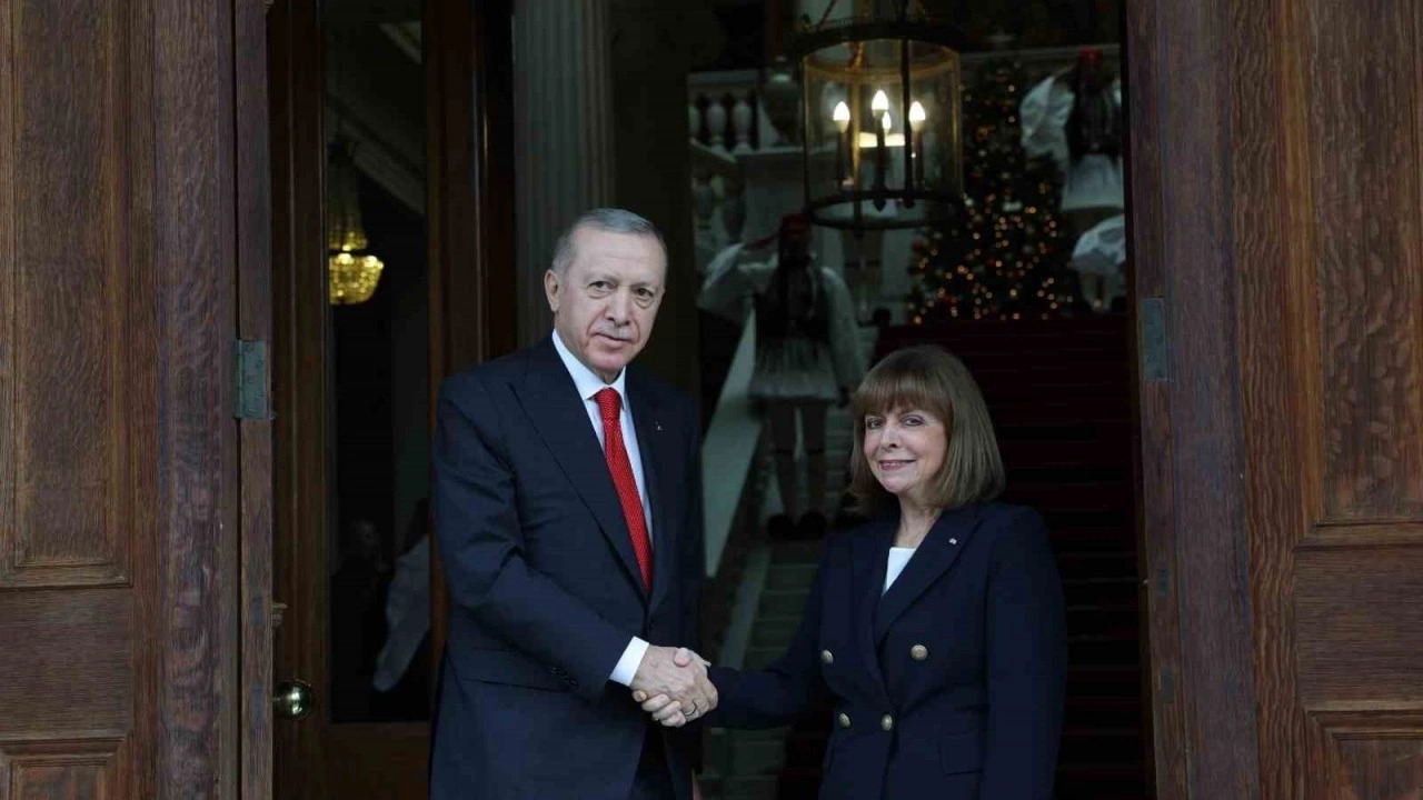 Cumhurbaşkanı Recep Tayyip Erdoğan, Yunanistan’ın başkenti Atina’da Yunanistan Cumhurbaşkanı Katerina
