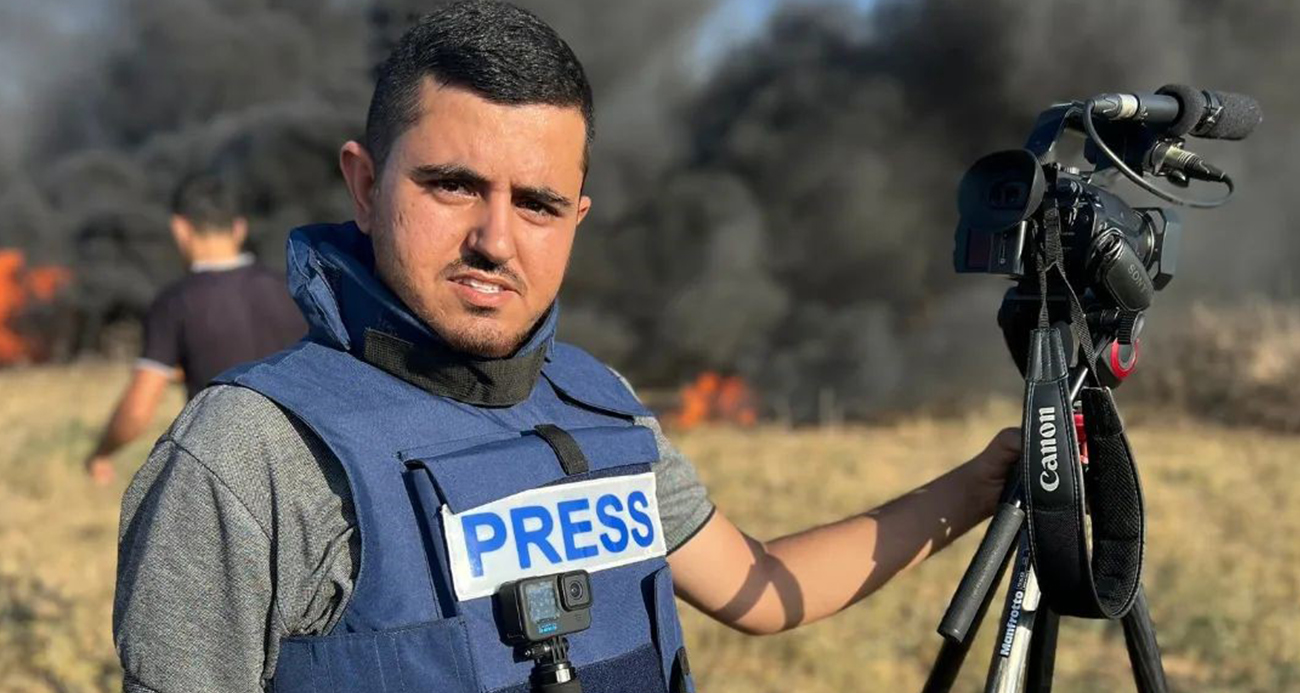 İsrail ordusunun Gazze Şeridi’ne düzenlediği saldırılarda gazeteci Montaser Mustafa Al-Sawaf