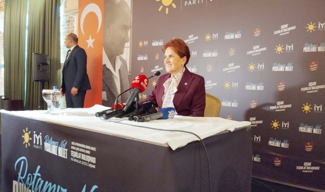 Uşak’ta konuşan İYİ Parti Genel Başkanı Meral Akşener, “Partimize kurumsal