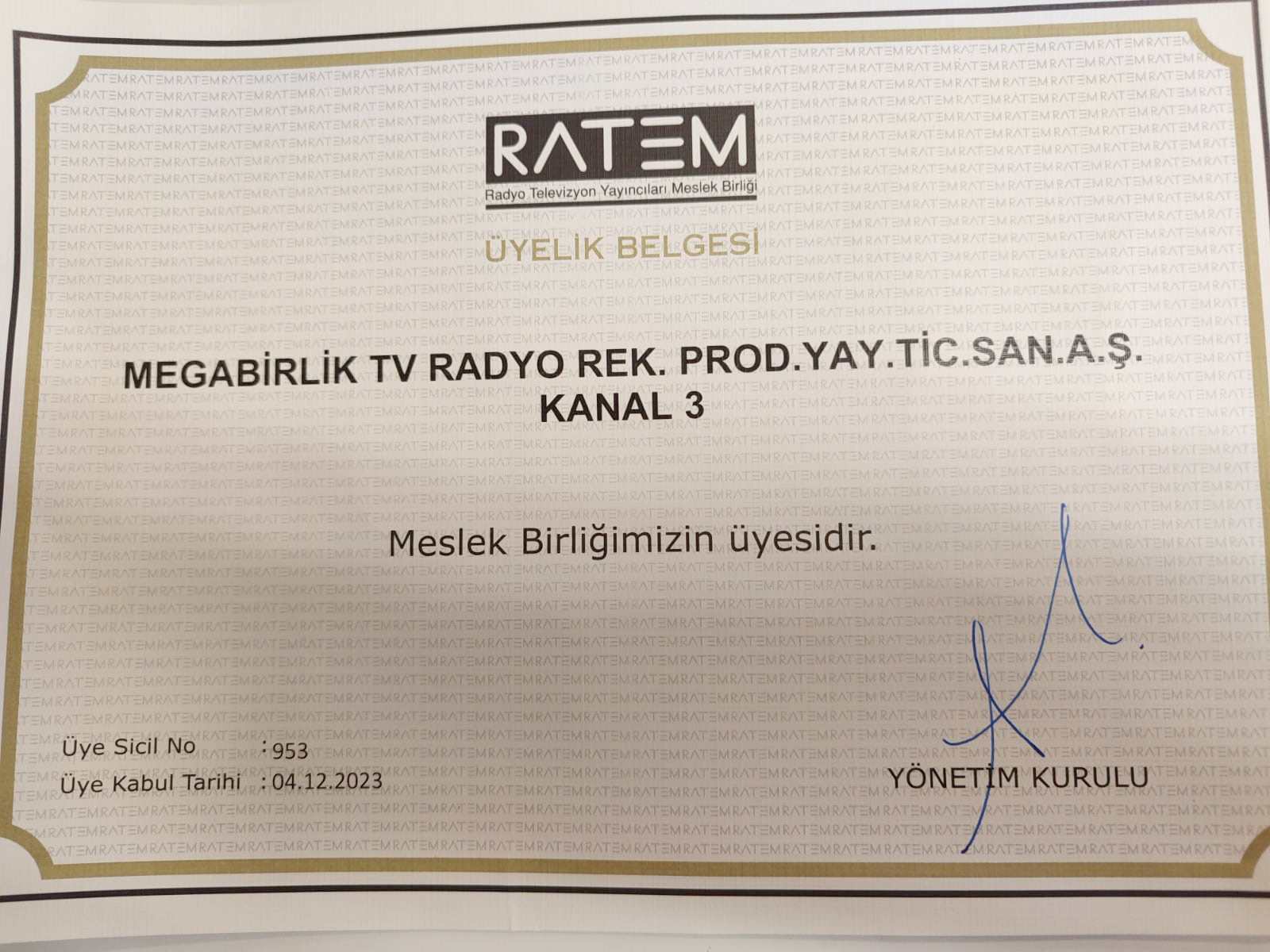 Kanal 3 Televizyonu, basın ve yayıncılık sektörünün en önemli birlikleri